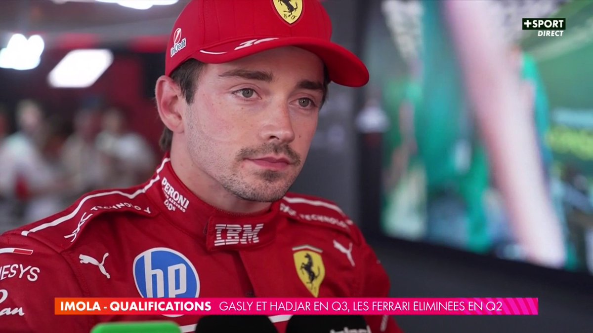 🎙️ "On ne peut pas s'attendre au miracle tous les dimanches parce que ça ne marche pas." Ferrari "pas au niveau" pour Charles Leclerc qui se qualifie à la 11e place en Italie. #ImolaGP #F1