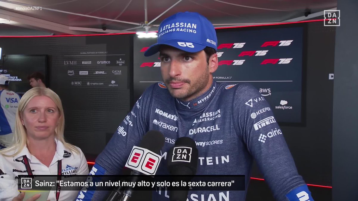 🗣️ "Es la segunda carrera por delante de Ferrari, de un Red Bull, de un Mercedes..." Carlos Sainz, feliz por el nivel que está demostrando en Williams 🔥 #ImolaDAZNF1 🇮🇹