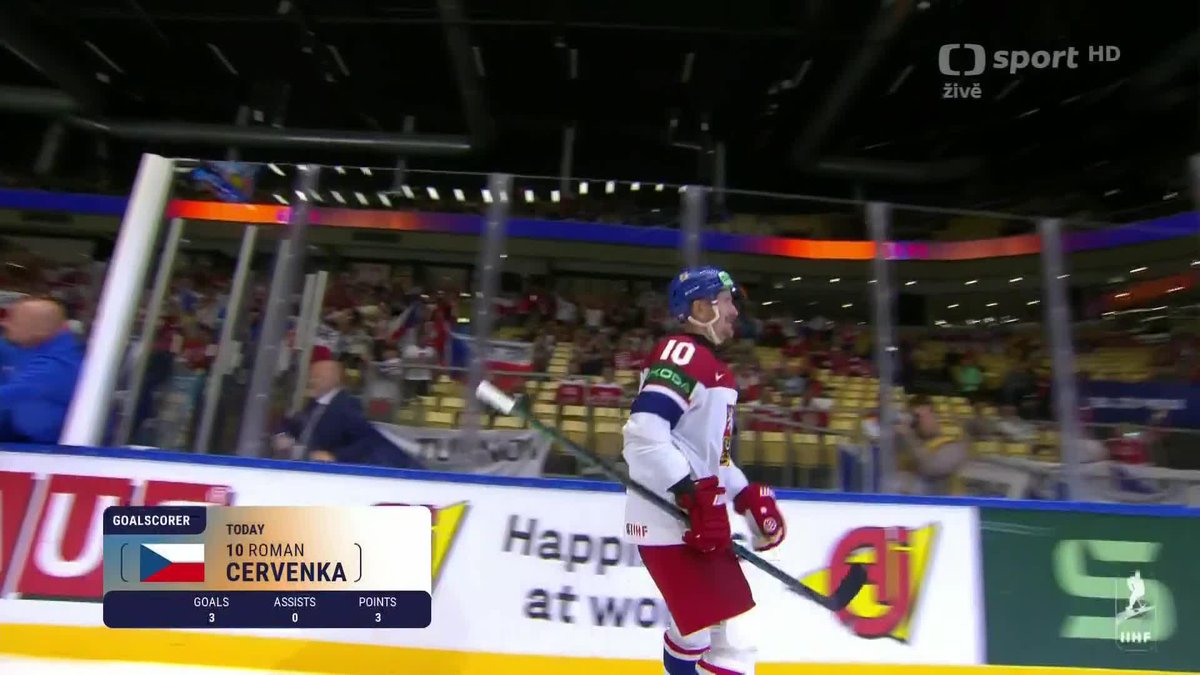 SERVUS ČERVUS 🎩 Hattrick ve 100. utkání na MS! 🔥 🇨🇿⚔️🇰🇿 7:1 #CZEKAZ #MensWorlds #narodnitym #ceskyhokej