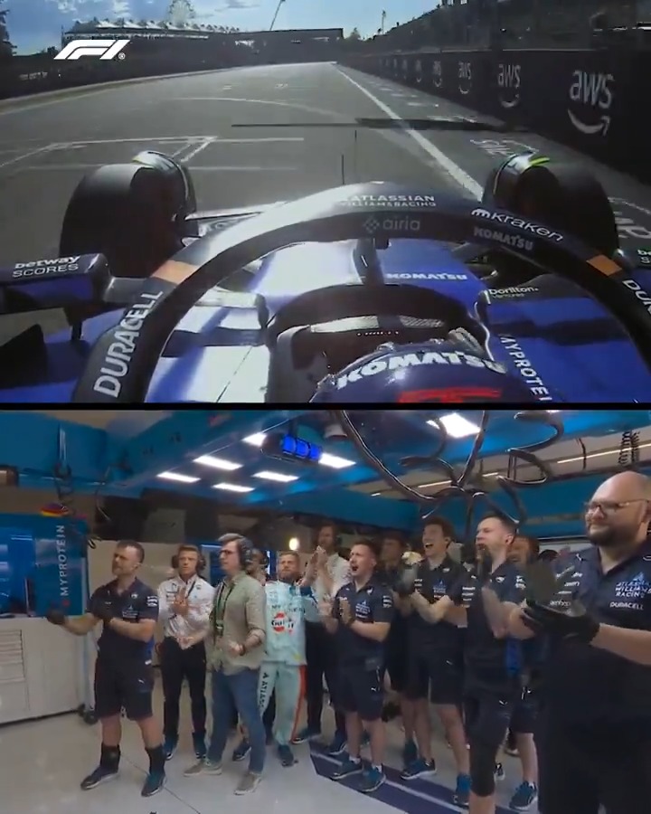 Carlos was quickest in Q2, and his Atlassian Williams Racing crew absolutely loved it 💙 #F1 #ImolaGP