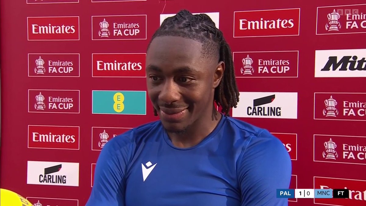"This is special." Eberechi Eze tries to put into words what scoring the winning goal for Crystal Palace means to him ❤ #FACup