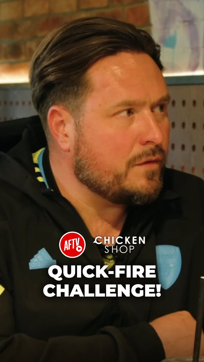 "Who scored the first Emirates goal for Arsenal?" ⚽ Can you beat Marty in this Quick-Fire Challenge? 🔥 Get a FREE side of fries on your first purchase when signing up to the Chicken Shop app and spending just £3.50 👉 🍟 #ad #ChickenShop