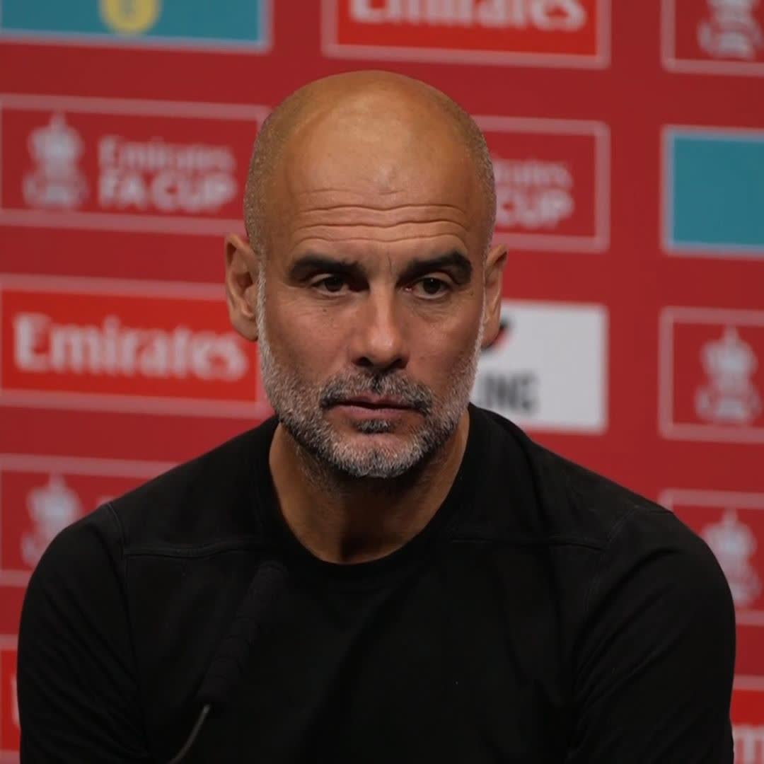 🗣️ "They played a good defensive game" Manchester City manager Pep Guardiola congratulates Crystal Palace after they won the FA Cup 🏆