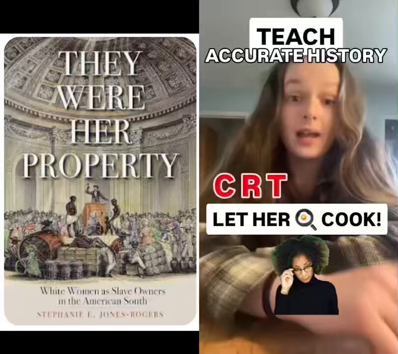 How’s she gonna act like white women didn’t do some horrible evil things to Black people during slavery💯😈