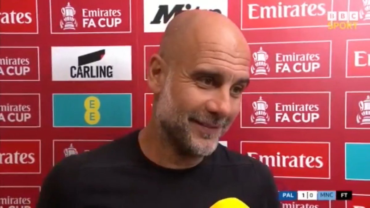 Pep Guardiola was tight-lipped when asked what he said to Dean Henderson at full-time 🗣 #FACup