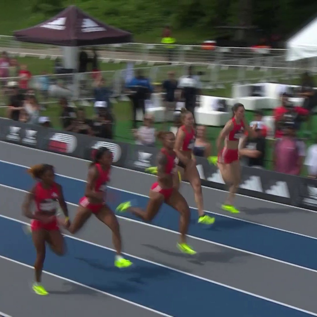 Six THOUSANDTHS of a second to decide the Atlanta 100m winner! (+1.2) 10.98 (0.974)🇺🇸Cambrea Sturgis 10.98 (0.980)🇺🇸McKenzie Long