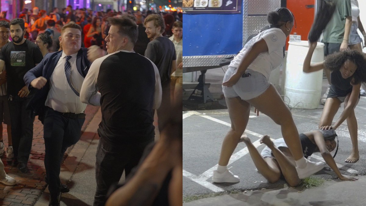 Fights Break out on 6th Street 5-16-2025 Austin TX #fight #fights #crazyfight May 2025 #crazyvideo