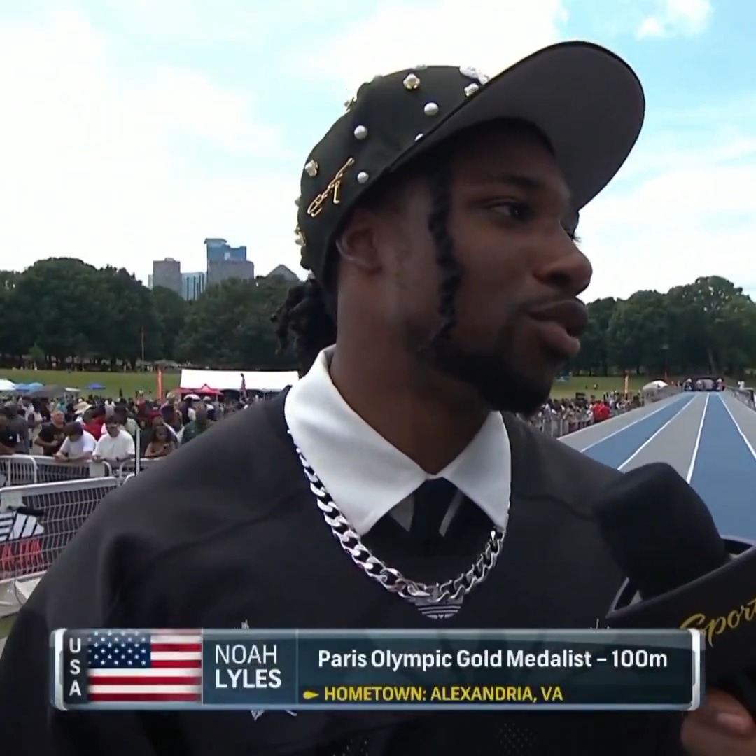 Noah Lyles currently dealing with a tight ankle but says it will not impact his goals later in the season. 📺: NBC & Peacock