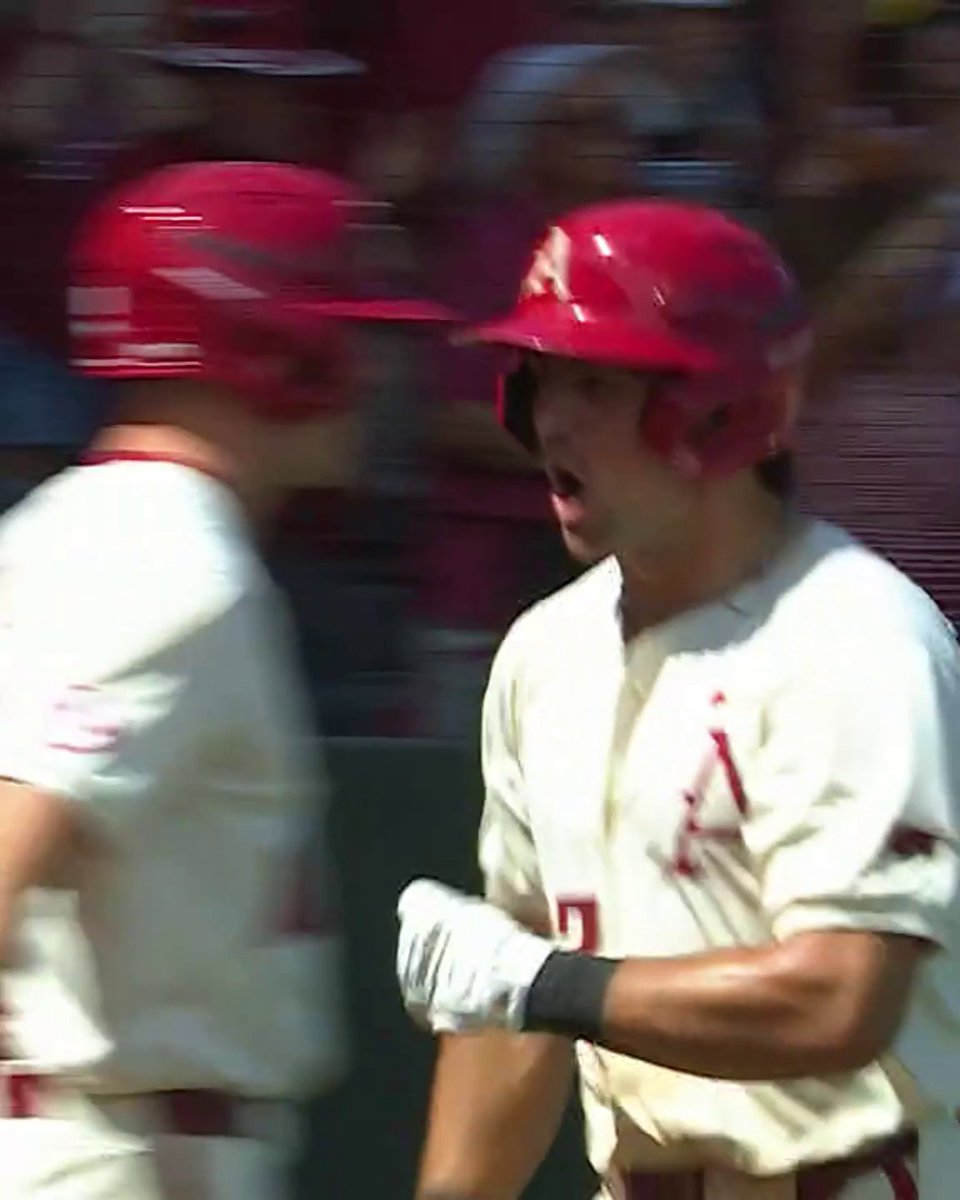 RYDER HELFRICK BAUM-ED IT GRAND SLAM FOR THE LEAD‼️🐗 Arkansas Baseball