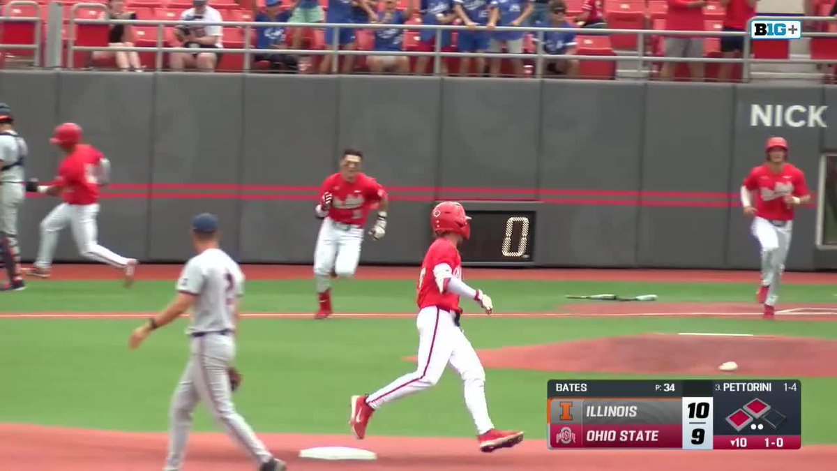 FINAL (10 Innings) | WALK IT OFF!!!!!!! Tyler Pettorini with a two-RBI double to end the season with an 11-10 win over Illinois at Bill Davis Stadium! #GoBucks