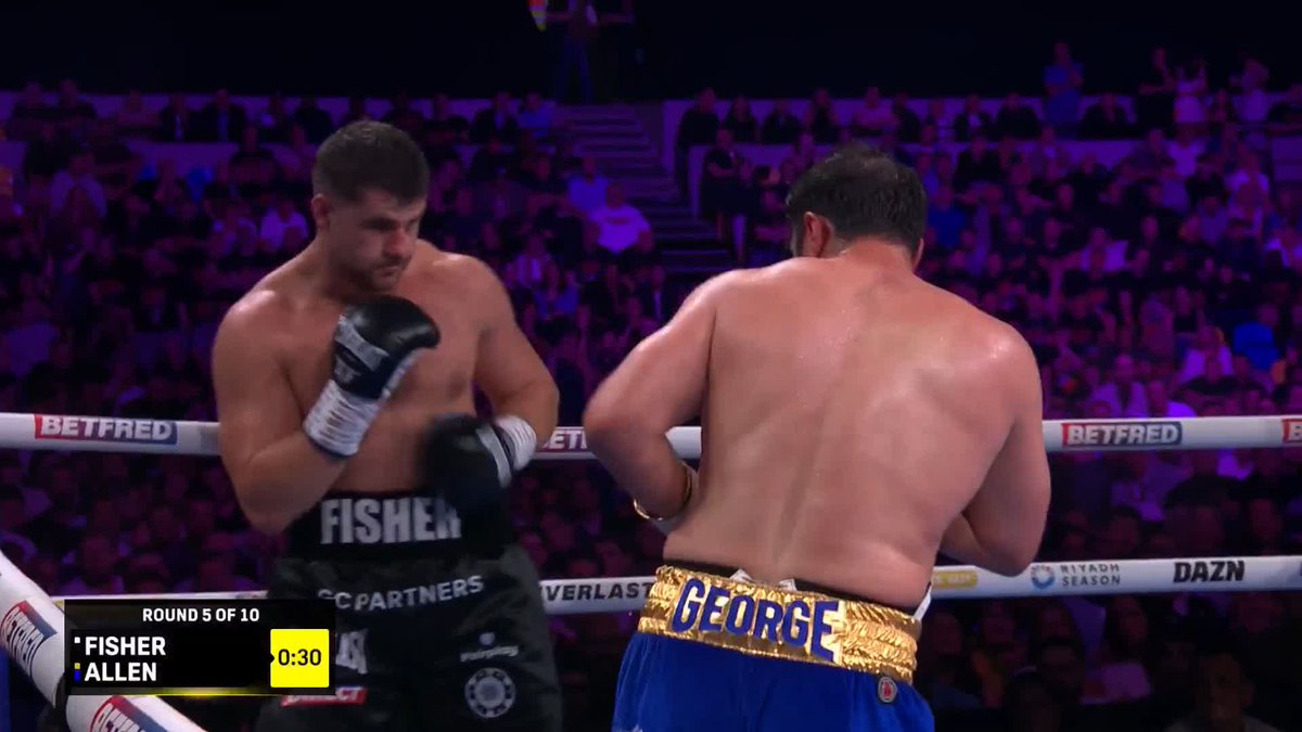 AND IT'S OVER! Dave Allen stops Johnny Fisher in the fifth round! #FisherAllen2 | DAZN Boxing