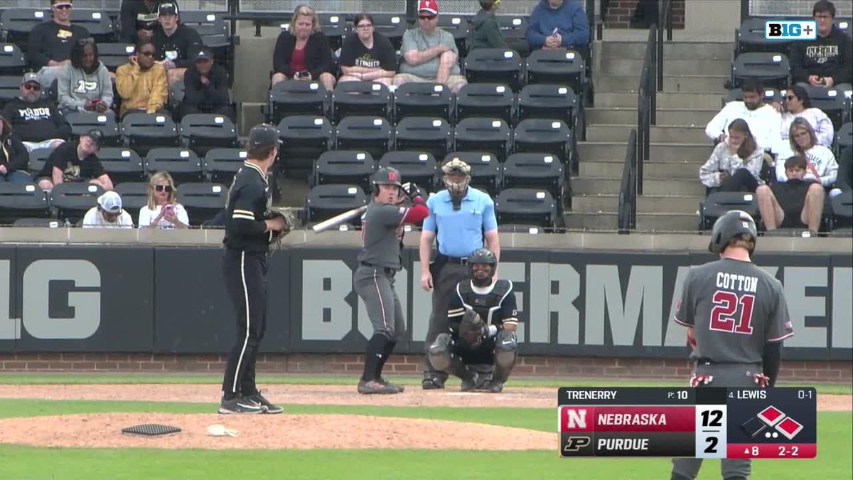 +1 Hayden Lewis drives in Cotton on an RBI single.