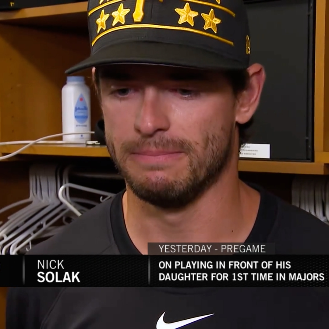 “It means a lot to me and my family. This will be the first time my daughter gets to see me play in the big leagues, so that’s exciting.” Nick Solak, before making his return to the Majors last night, on getting to play in front of his daughter for the first time ❤️