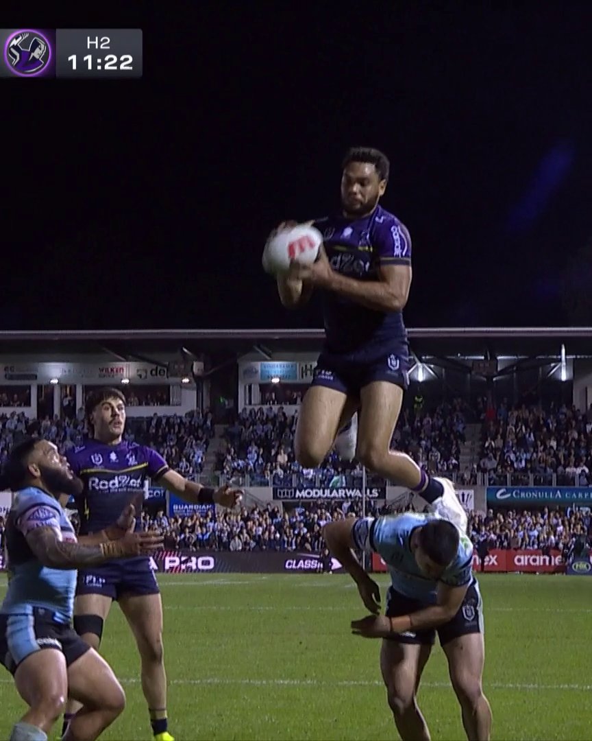 How does he do this?! 🦸‍♂️ #NRLSharksStorm
