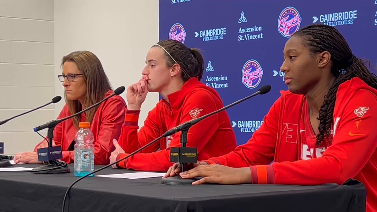 Aliyah Boston was not aware she was given a technical foul when she stepped in front of Angel Reese. "Wait, what? AB got the tech? Ohhh NO!" *later turns to Caitlin about the fine* "can I get half?" Caitlin: "I got it for you, don't worry."