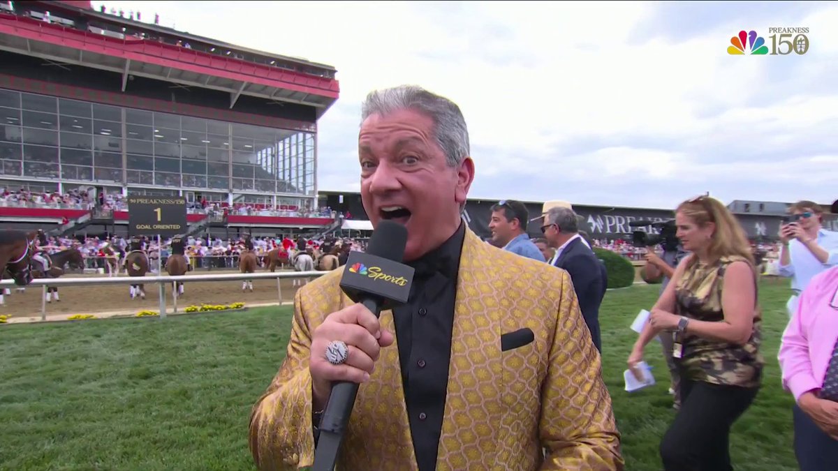 AN EMPHATIC "RIDERS UP" FROM BRUCE BUFFER! #Preakness150