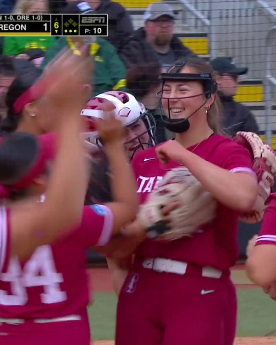 STANFORD UPSETS NO. 16 OREGON 🚨 Stanford Softball gets the run rule win over the Ducks.