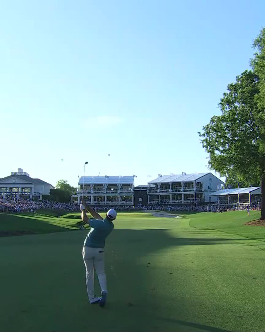 Scottie Scheffler hit a perfect drive on 18. Rolls right into a divot. What’s he do? Calmly hits a pure iron right at the pin and then holes the putt for birdie. Only cops and making pasta can stop Scottie.