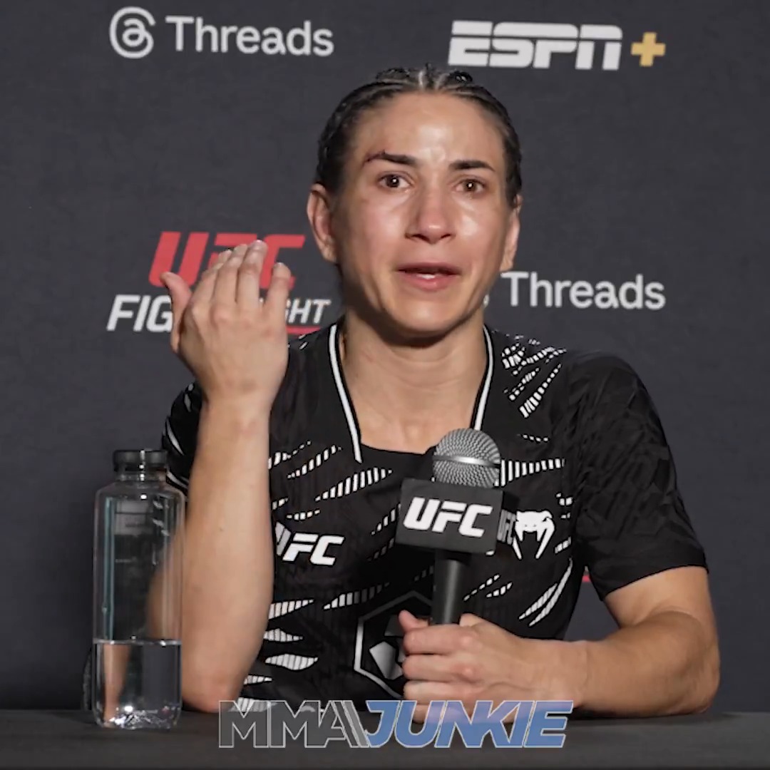 Tecia Pennington comes to tears in an emotional plea for higher-ranked competition after #UFCVegas106.