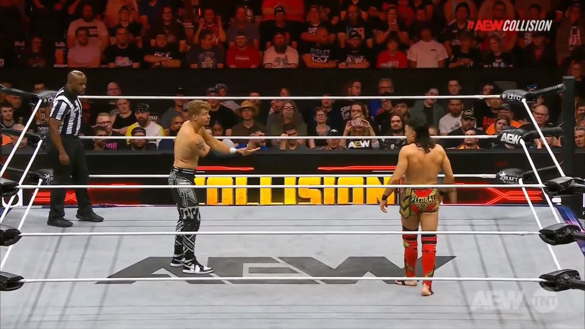 Blake Christian tried to pull a fast one, but Speedball was ready! Watch #AEWCollision on TNT & MAX Speedball Mike Bailey | Blake Christian ブレイク・クリスチャン