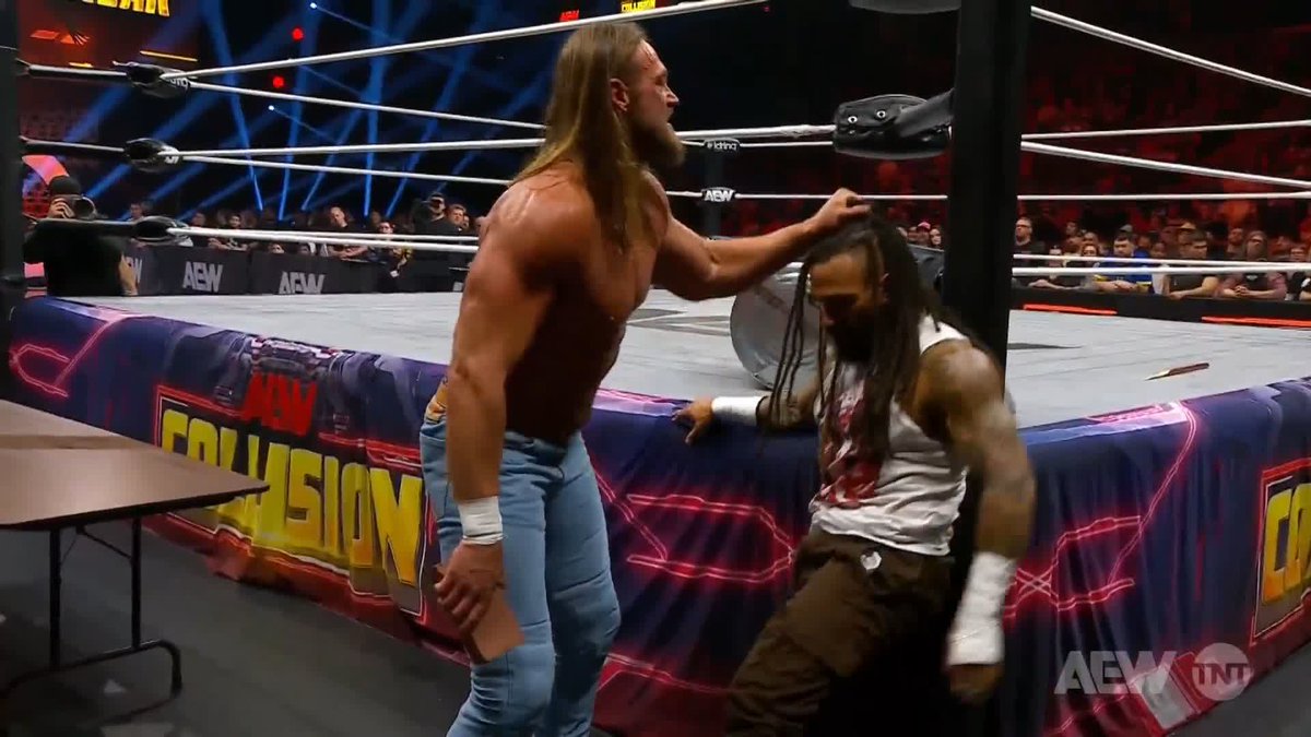 Big Bill has a BRICK! Watch #AEWCollision on TNT &amp; MAX BiG BiLL | Toa Liona | @TheKaun