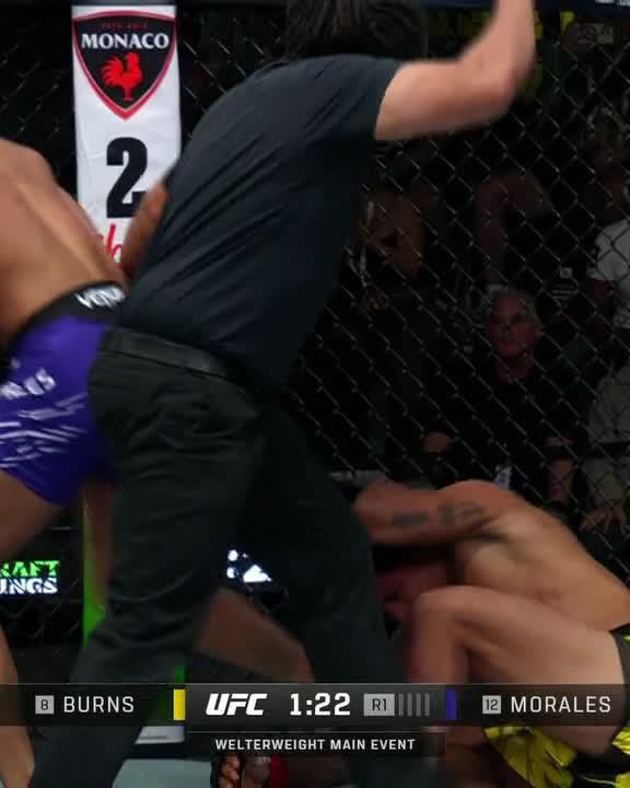 MICHAEL MORALES BEATS GILBERT BURNS IN ROUND 1 😤 #UFCVEGAS106