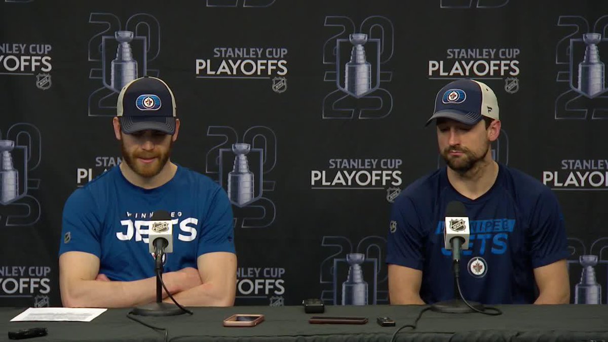 "It's tough to put into words what Mark went through today." Adam Lowry and Neal Pionk postgame