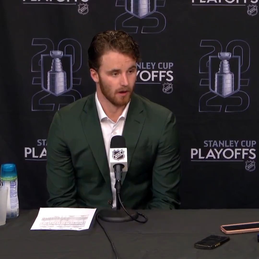 "Threw a prayer over and it hit me." 🦦 Jake Oettinger on the Game 6 save we'll be talking about for a long, long time. #TexasHockey