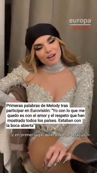 Primeras palabras de Melody tras participar en Eurovisión: "Yo con lo que me quedo es con el amor y el respeto que han mostrado todos los países. Estaban con la boca abierta"
