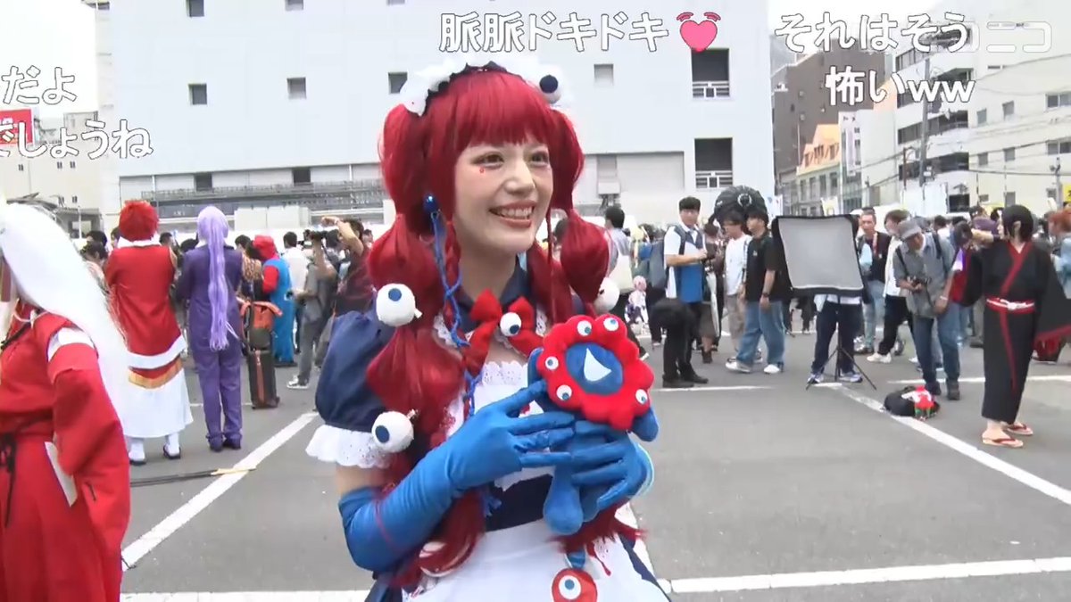 ミャクミャク様のメイド服!? 桃辿まいるさんをご紹介【日本橋ストリートフェスタ2025】 桃辿まいるᵕ̈* #旅するメイド屋さん #まいるんここいるん #ミャクミャク #大阪・関西万博 #Expo2025 #Osaka #ストフェス2025 #日本橋ストリートフェスタ #日本橋ストリートフェスタ2025 #コスプレ #NSF2025 #cosplay