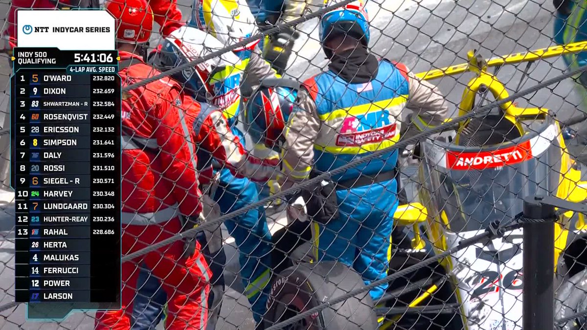 Colton Herta walks away unhurt from HUGE Indy 500 qualifying crash.