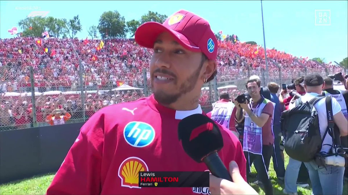 Hamilton ❤️ Tifosi 🔊 "No he vivido nunca nada como esto. Voy a coger esa energía para seguir empujando" #ImolaDAZNF1 🇮🇹