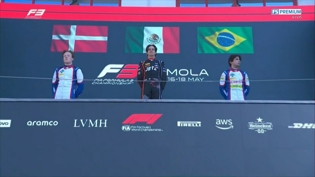ASÍ SONÓ EL HIMNO NACIONAL MEXICANO EN IMOLA 🇲🇽 🥇 El momento en que sonó el himno tras el triunfo de Santiago Ramos en la Fórmula 3 🏎️ #F1xFSMX