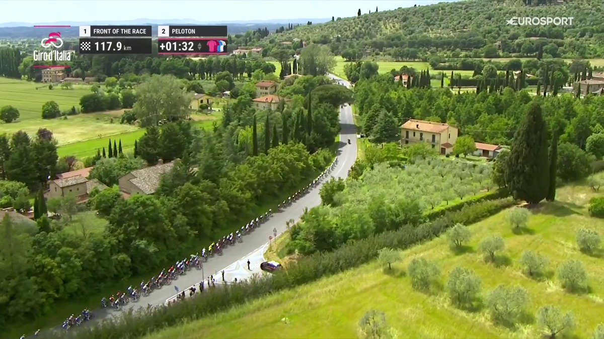 La Toscana 😍 Una mini Strade Bianche con 30 kilómetros de tierra y final en la Piazza del Campo de Siena. 🚨🚴‍♂️ Sigue EN DIRECTO la 9ª etapa en Eurosport.es 1 y HBO Max España 🌟 con Javier Ares, Alberto Contador y Eduardo Chozas. #GirodItalia