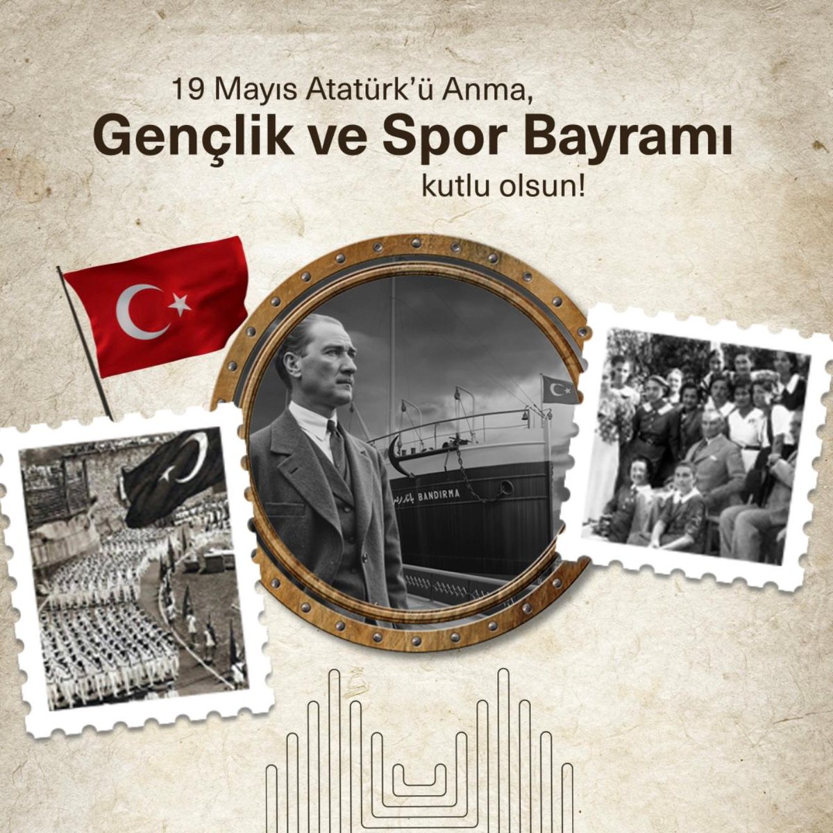 İlk adımdan cumhuriyete… Millî mücadelenin ilk adımıyla başlayan bağımsızlık hikâyemizin 106. yılında, Gazi Mustafa Kemal Atatürk’ü ve tüm kahramanlarımızı saygı ve minnetle anıyoruz. #19Mayıs Atatürk’ü Anma, Gençlik ve Spor Bayramımız kutlu olsun. 🇹🇷