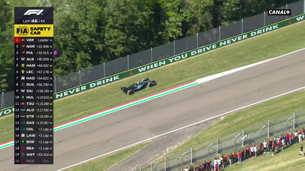 SAFETY CAR 🟡 Abandon d'Antonelli à domicile 🇮🇹 Les dés sont relancés ! 🎲 #ImolaGP #F1
