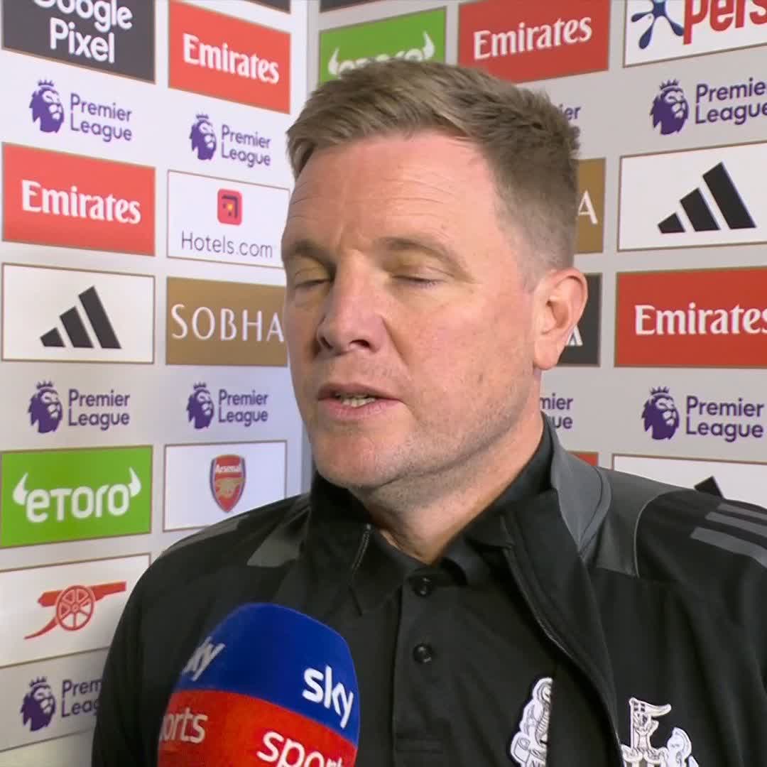 Newcastle boss Eddie Howe gives more information on Alexander Isak's injury that will keep him out of the match against Arsenal 👇