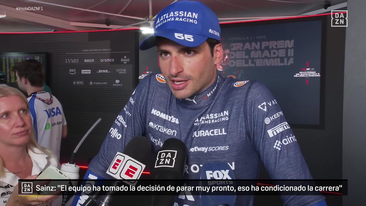 🗣️ Carlos Sainz: "No estoy contento. El equipo tomó la decisión de parar muy pronto. Es una pena" #ImolaDAZNF1 🇮🇹