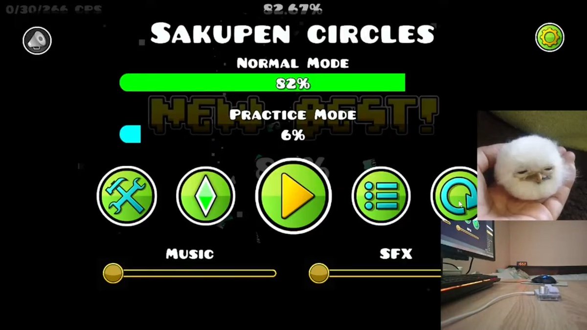Romanian player totalgd has failed at 82% on 'Sakupen Circles' (Unnerfed), potentially one of the worst fails in Geometry Dash history!