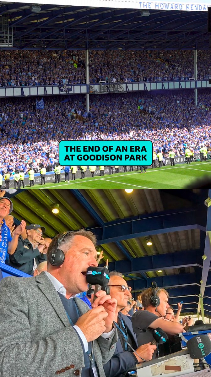 The end of an era for Everton and Goodison Park. 🏟️ The Grand Old Lady has seen its last Premier League fixture. 🥺 Moist eyes everywhere. Even Pat Nevin was emotional. #BBCFootball #EFC
