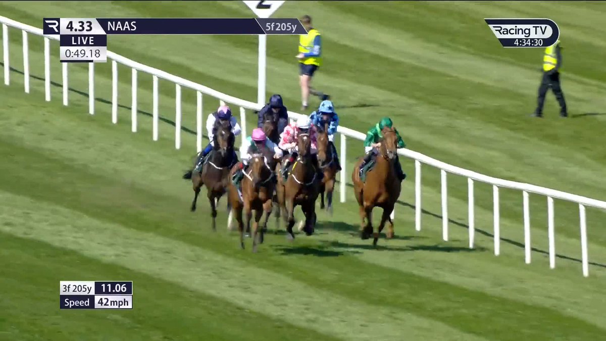 Electric ⚡️ Babouche dazzles in the Lacken Stakes to complete a brilliant day for Ger Lyons and Colin Keane 💚🩷🤍 Surely she'll now head to the Commonwealth Cup? Goffs | Naas Racecourse