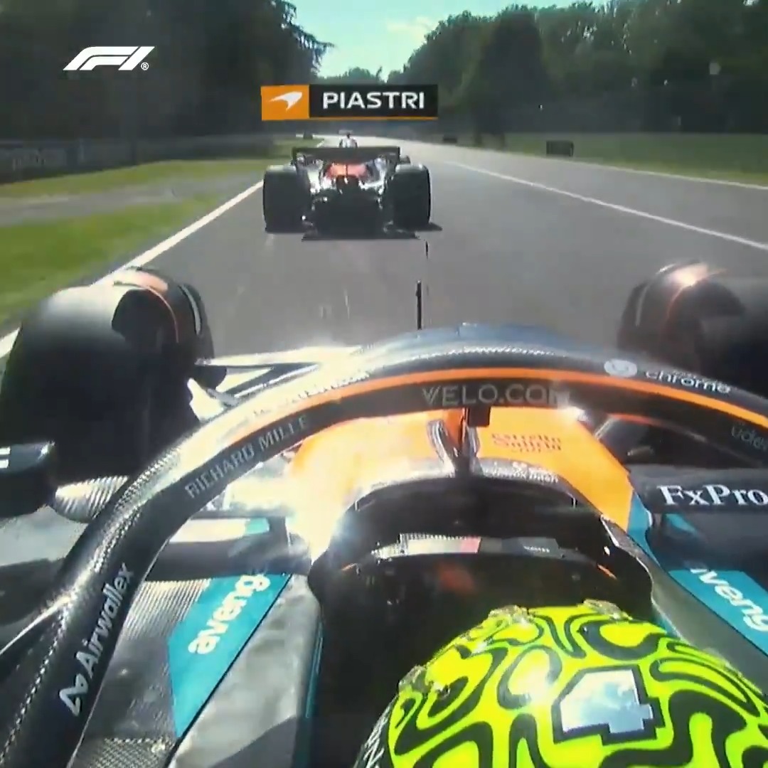 McLaren 🆚 McLaren Norris nails a gutsy pass on Piastri 🍿 #F1 #ImolaGP