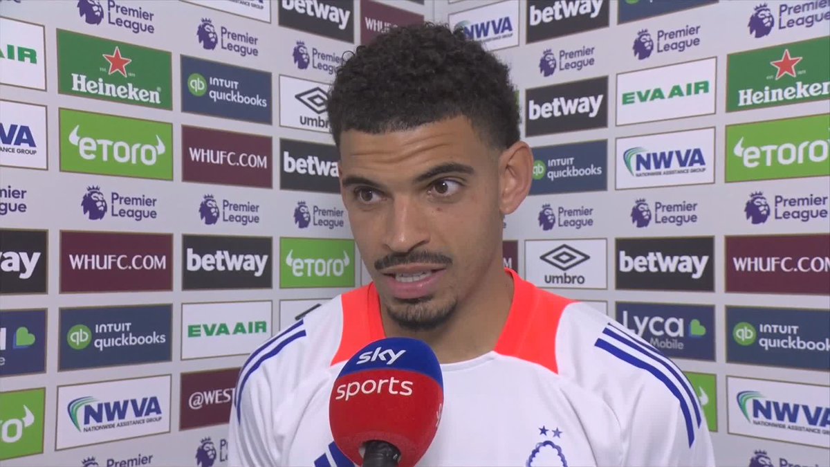 "That win today was for him" ❤️ Morgan Gibbs-White says Nottingham Forests win over West Ham was dedicated to Taiwo Awoniyi following his injury earlier this week 🗣️