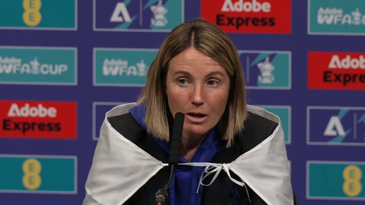 "In the future, hopefully next season, we want to compete against the best in Europe" ๐ Sonia Bompastor reacts to Chelsea's victory in the FA Cup! ๐