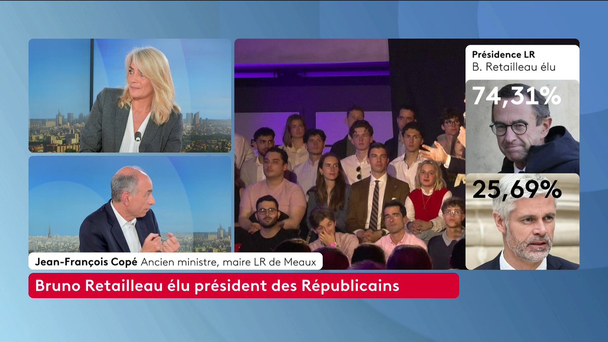 đŽđŁ "Marine Le Pen a un programme socialiste, elle est de gauche" Jean-François CopĂ©, ancien ministre et maire de Meaux, dĂ©fend la politique des RĂ©publicains en opposition Ă celle du Rassemblement National. đș#franceinfo #canal27