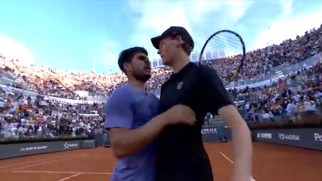SEVENTH HEAVEN ☁️ The moment Carlos Alcaraz defeated World No. 1 Sinner to claim his 7th Masters 1000 title! Internazionali BNL d'Italia | #IBI25