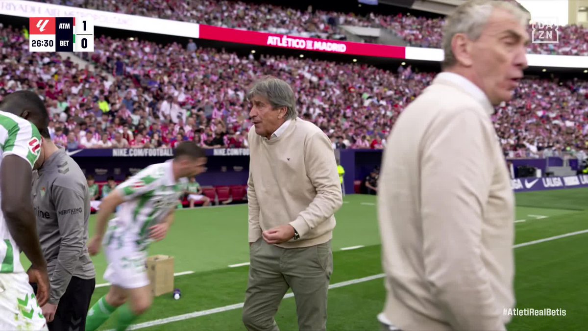 🔊 “¡VAMOS A DESPERTAR! ¡¿A QUÉ ESTAMOS JUGANDO!?” El BRUTAL enfado de Pellegrini con sus jugadores en la pausa de hidratación 😳 #LALIGAenDAZN ⚽️