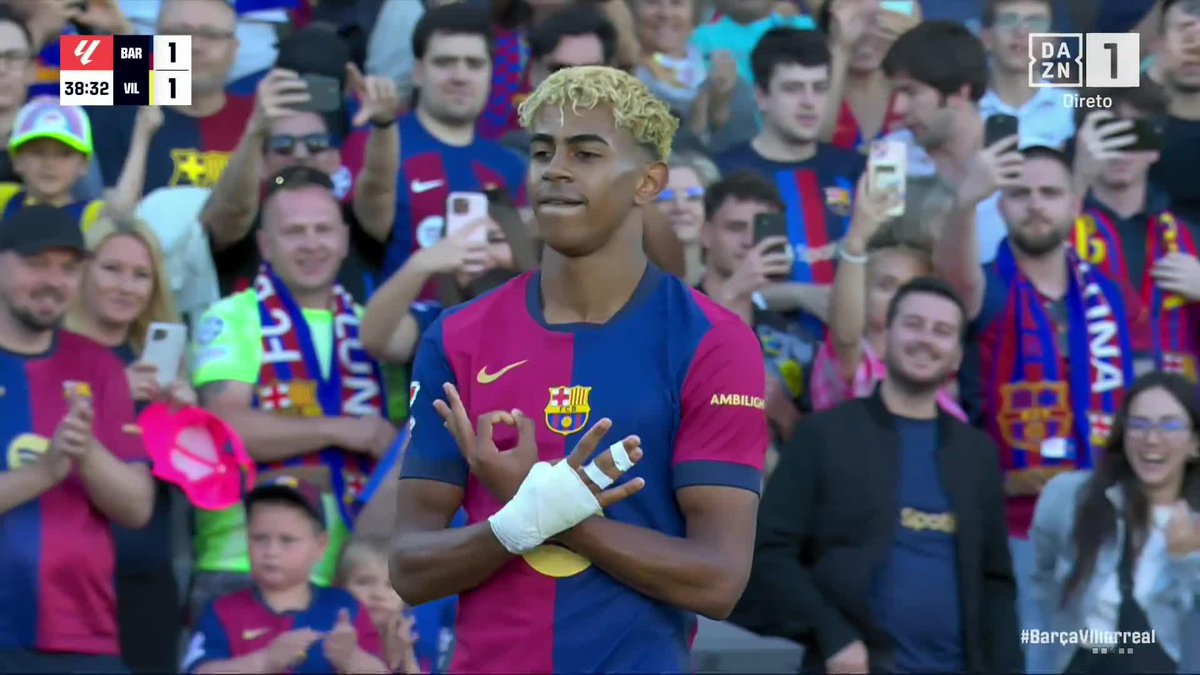 Lamine Yamal. E não há mais nada a dizer 💫 🇪🇸 LALIGA | FC Barcelona 1 x 1 Villarreal CF #DAZNLALIGA