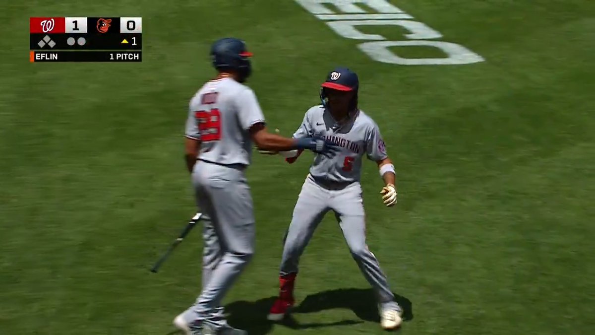 video hasn't loaded yet but if it's another cj abrams leadoff homer