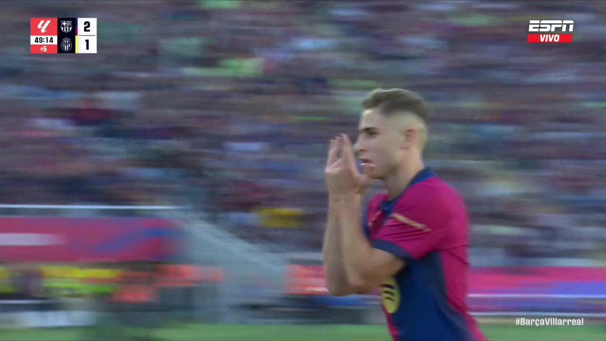 ¡LA REMONTADA DEL CAMPEÓN! Fermín anota el 2-1 de Barcelona vs. Villarreal sobre el cierre del PT. 📺 Mirá la #LaLiga por #DisneyPlus